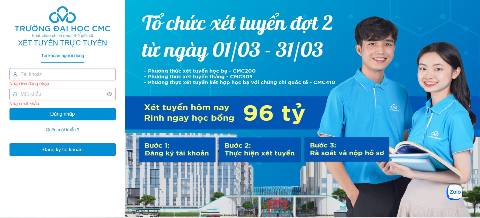 Hướng dẫn đăng ký xét tuyển học bạ