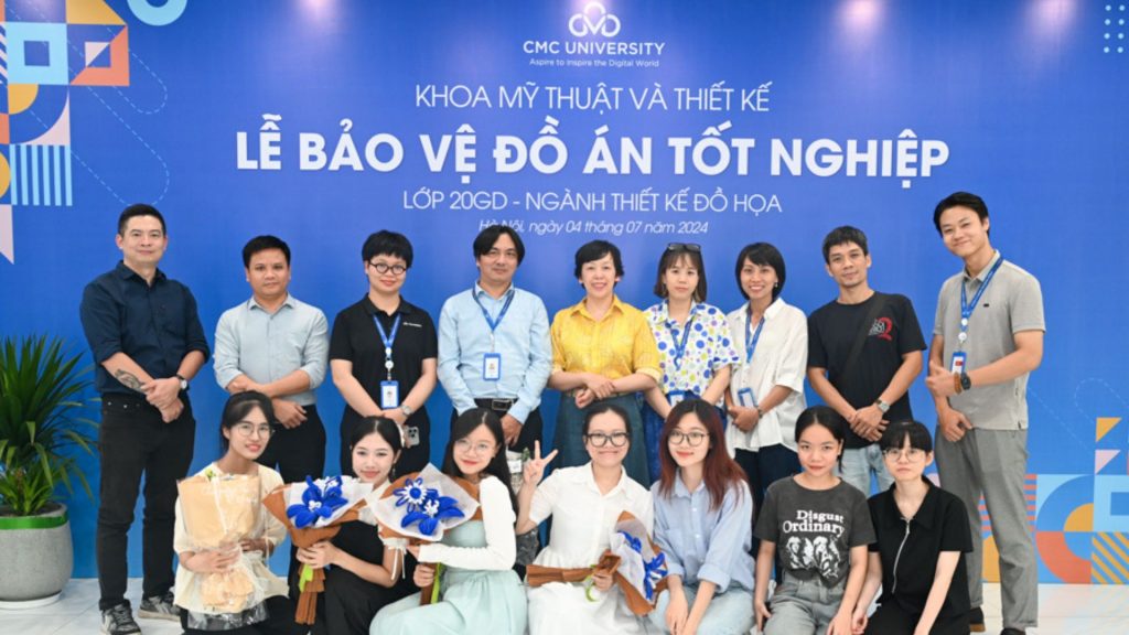 Ấn tượng với các tác phẩm nghệ thuật tại Lễ bảo vệ đồ án tốt nghiệp lớp 20GD – Ngành Thiết kế Đồ họa, đánh phỏm
